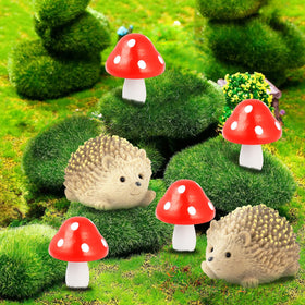 CooBigo mini mushroom accents enhance garden scenes and DIY decor.