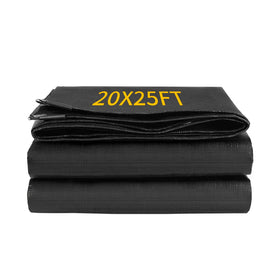 Coocure 20x25ft pond liner with hemmed edges for easy ground installation.