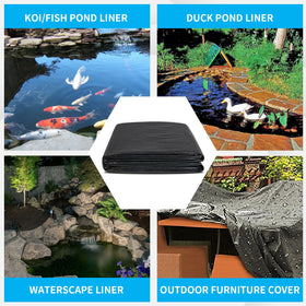 Coocure easy-cut flexible liner that adapts to pond shapes.