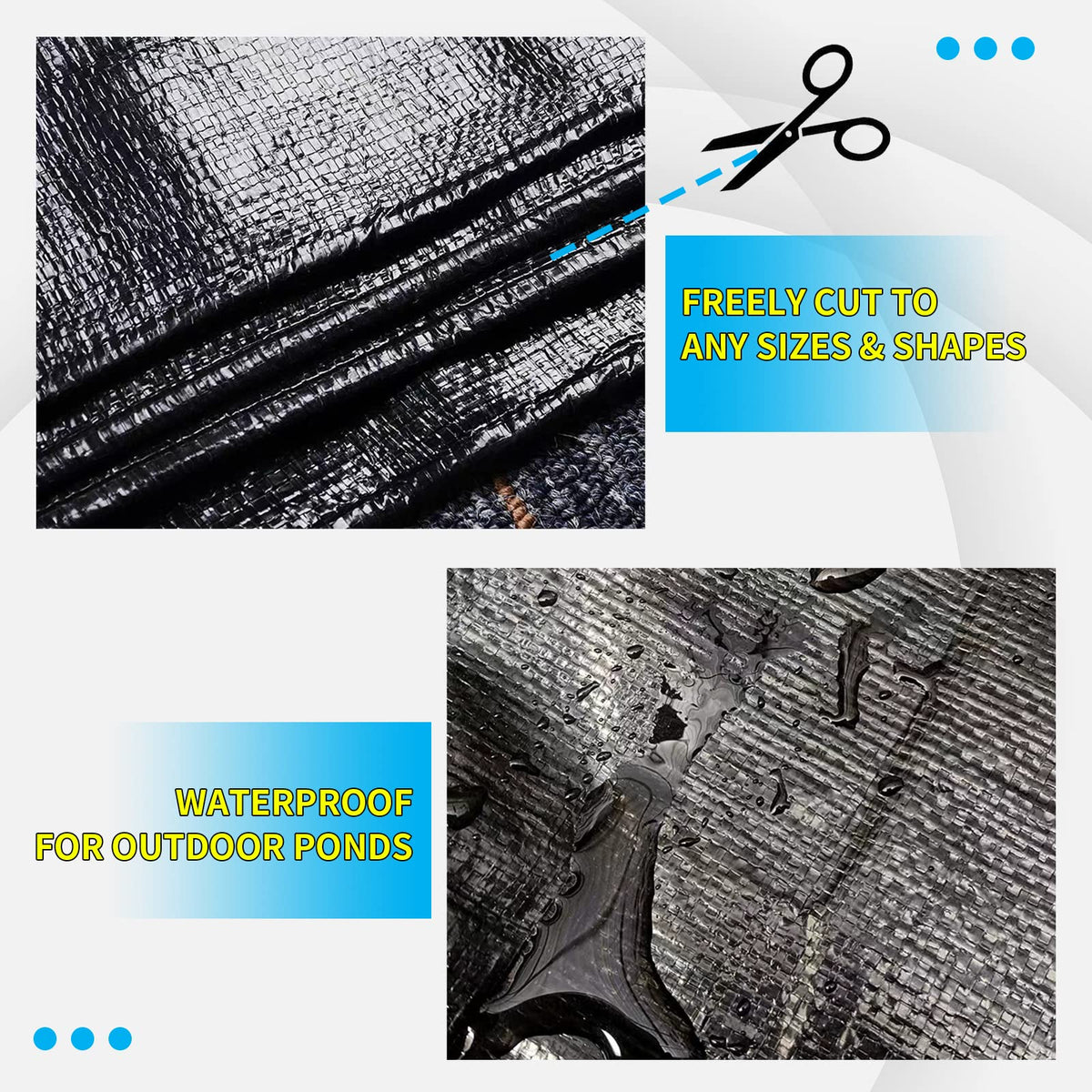 Coocure koi and duck pond liner suitable for fish and water features.