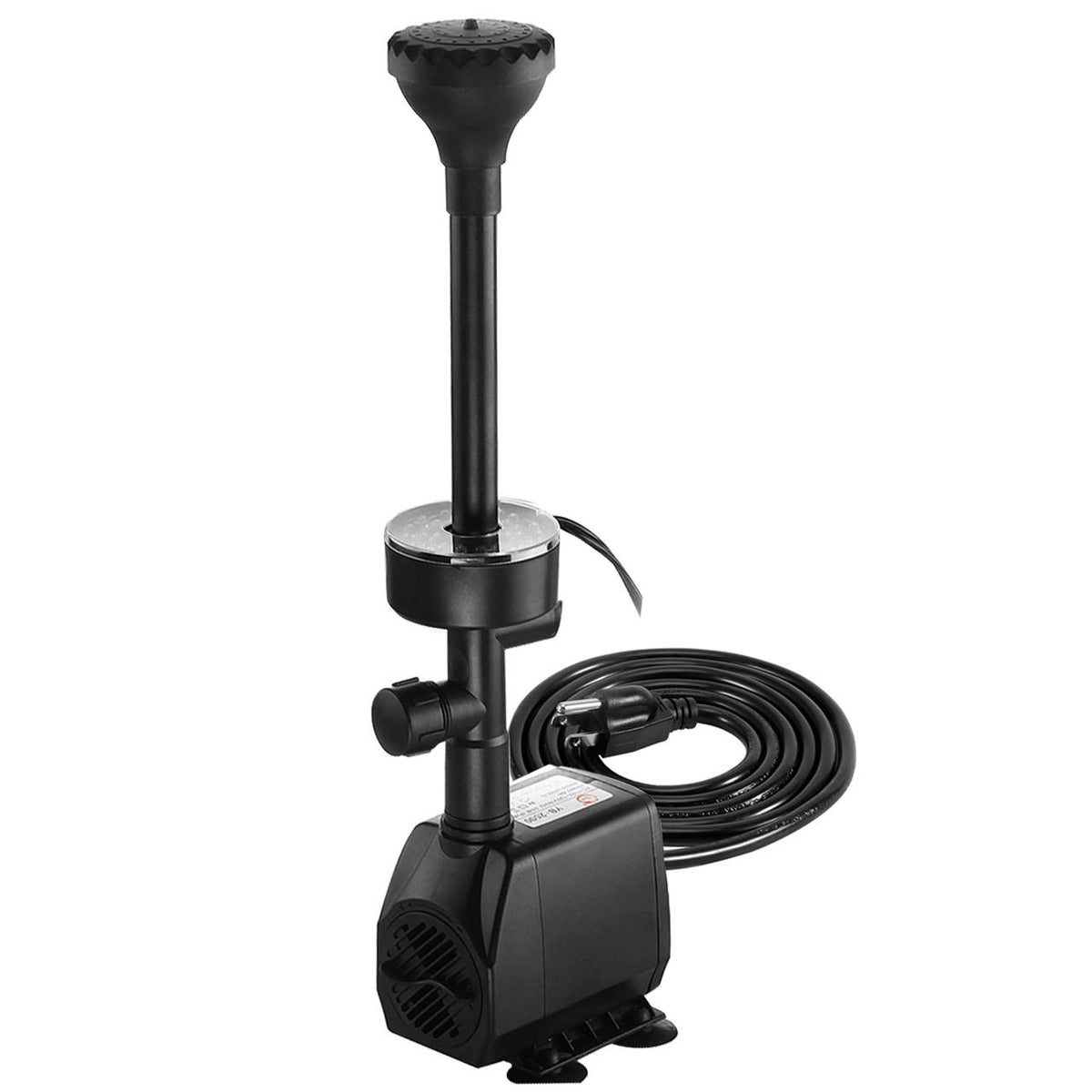 COODIA 730GPH submersible pump with RGB ring for vibrant fountain decoration.