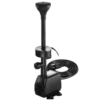 COODIA 730GPH submersible pump with RGB ring for vibrant fountain decoration.