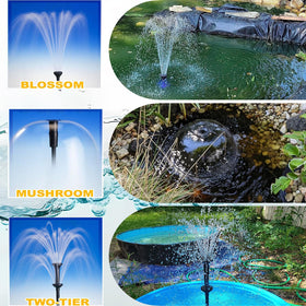 COODIA pond filter kit with three nozzles for versatile fountain patterns.
