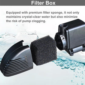 COODIA pond filter kit color light enhances evening pond ambience.