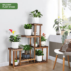 COOGOU wood plant stand indoors/outdoors decor display for plants