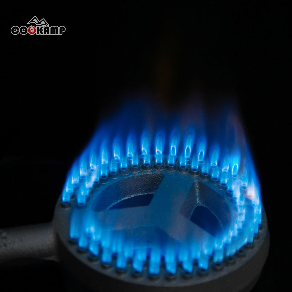 Cookamp assembled burner head ready for durable high-temperature cooking projects.