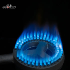Cookamp assembled burner head ready for durable high-temperature cooking projects.