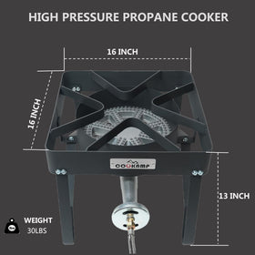 COOKAMP rugged metal construction designed for durable outdoor performance.
