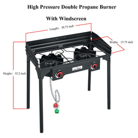 COOKAMP SA2510 cast-iron burners deliver intense heat for searing