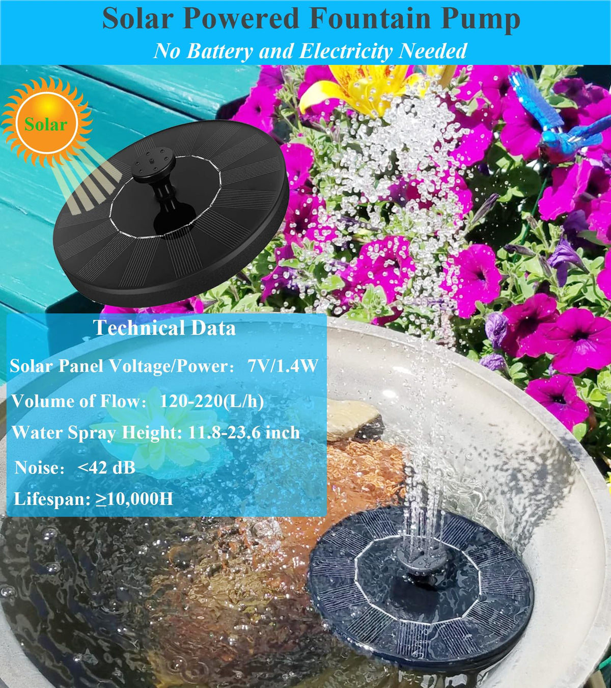 Cookayler anti-collision pole keeps the fountain centered and reduces splashing