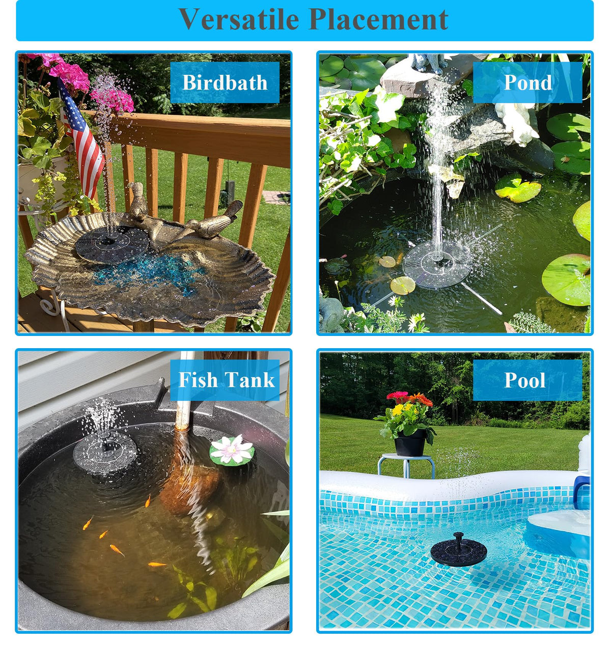 Cookayler floating water feature attracts hummingbirds and butterflies