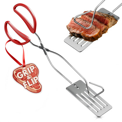 Cooking Concepts 14.3-inch BBQ spatula tongs long reach for safer grilling.