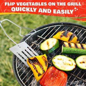 Cooking Concepts multi-functional spatula-tong combines flipping, gripping, and serving.