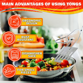 Cooking Concepts rust-resistant stainless steel with heat-safe plastic handle.
