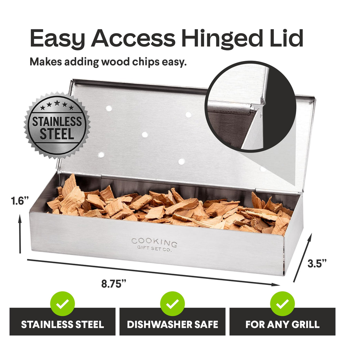 Cooking Gift Set apple wood chips pack delivers clean, natural smoke