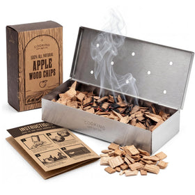 Cooking Gift Set BBQ smoker box with hinged lid for easy smoking on grills