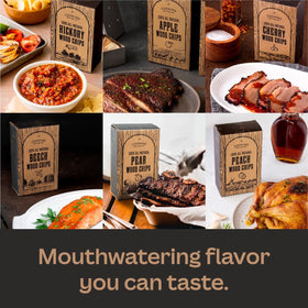 Cooking Gift Set Beech wood chips ensure clean burn and steady smoke