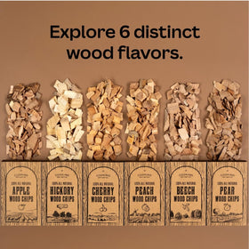 Cooking Gift Set Cherry wood chips provide subtle fruity smoke for pork and poultry
