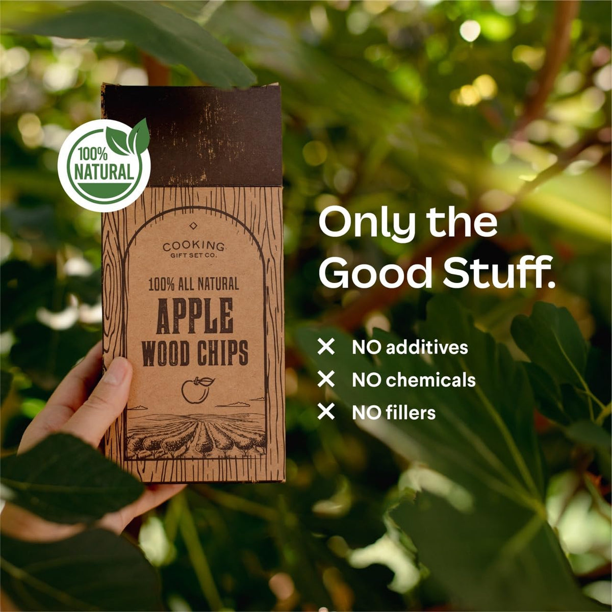 Cooking Gift Set Pear wood chips offer unique flavor for thoughtful smoke
