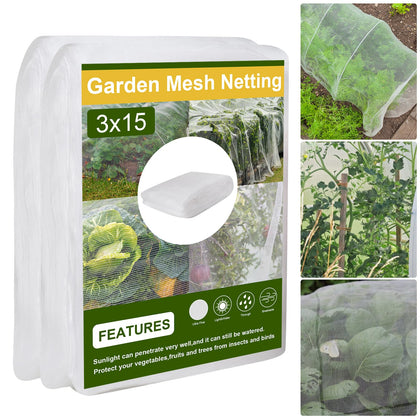Cookmaster 10x50ft garden netting overview for versatile outdoor protection against birds and pests.