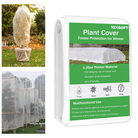 Cookmaster freeze protection covers spread over beds shielding crops from night chill.