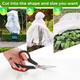 Cookmaster snow protection keeps delicate plants safe during winter snowfall.
