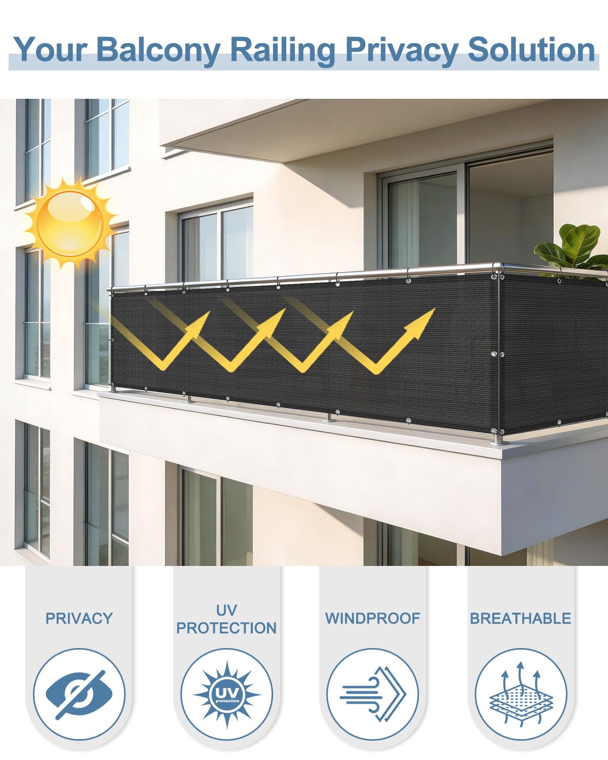 Cool Area durable weather-resistant privacy screen designed to withstand sun and rain