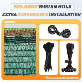 Cool Area easy-install shade cloth fixes with zip ties or rope.