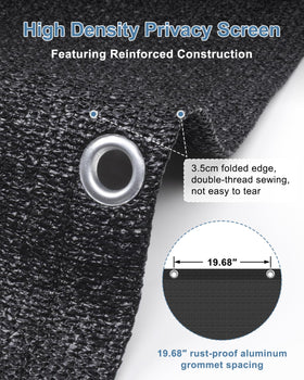 Cool Area easy-install privacy screen secures with zip ties for quick setup