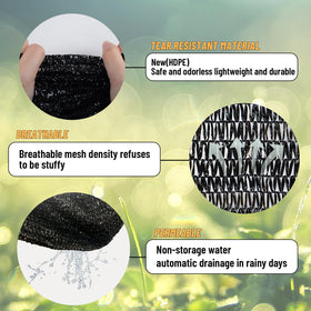 Cool Area greenhouse shade cloth black blends with outdoor spaces.