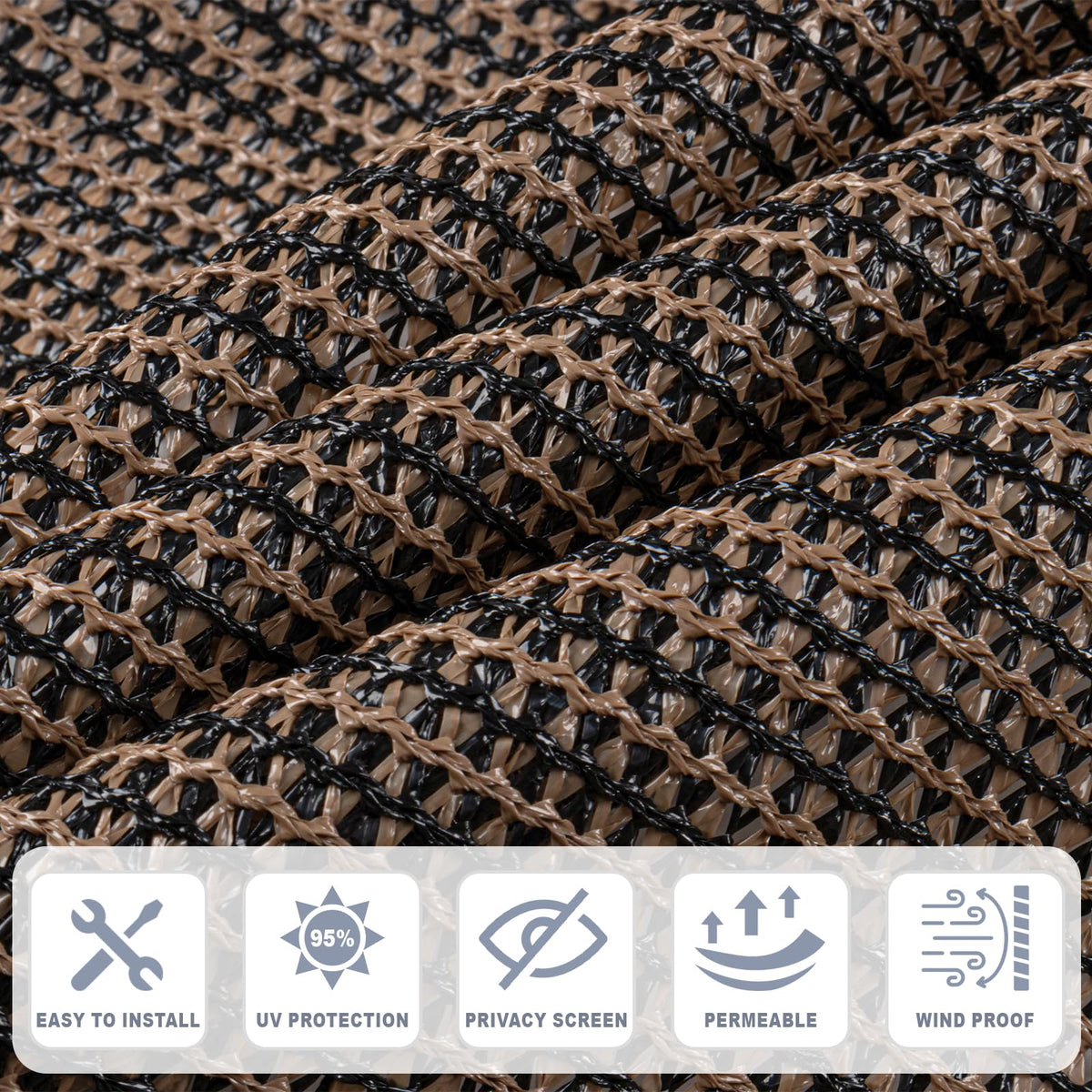 Cool Area grommeted shade cloth is easy to install.