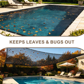 Cool Area versatile mesh screen suitable for patios, pools, and greenhouses.