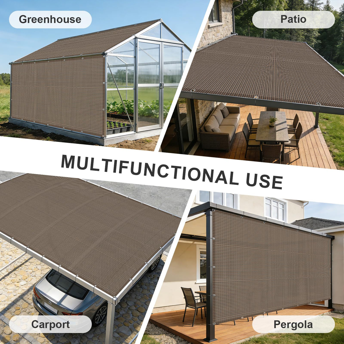Cool Area outdoor shade enhances garden, porch, and gazebo spaces.