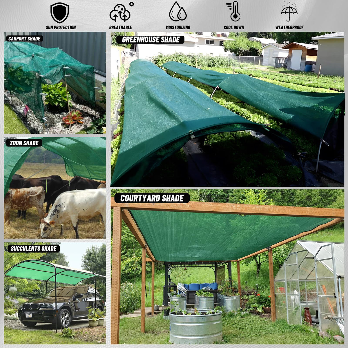 Cool Area shade cloth for patios and pergolas enhances outdoor comfort.