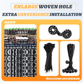 Cool Area shade cloth easy-install with ties and rope