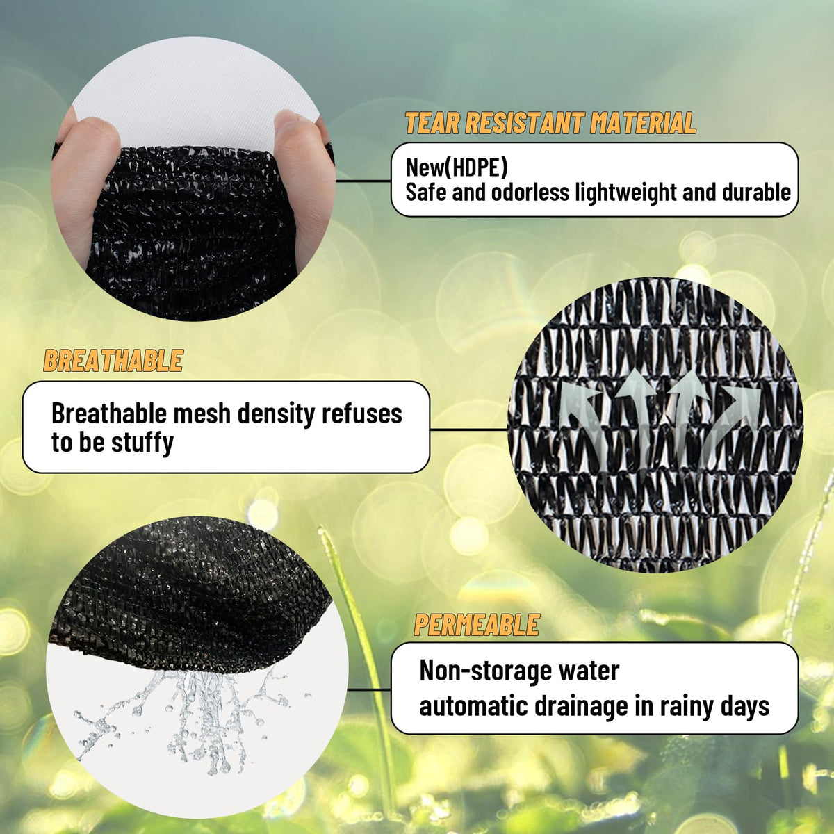Cool Area shade cloth used in garden and patio spaces