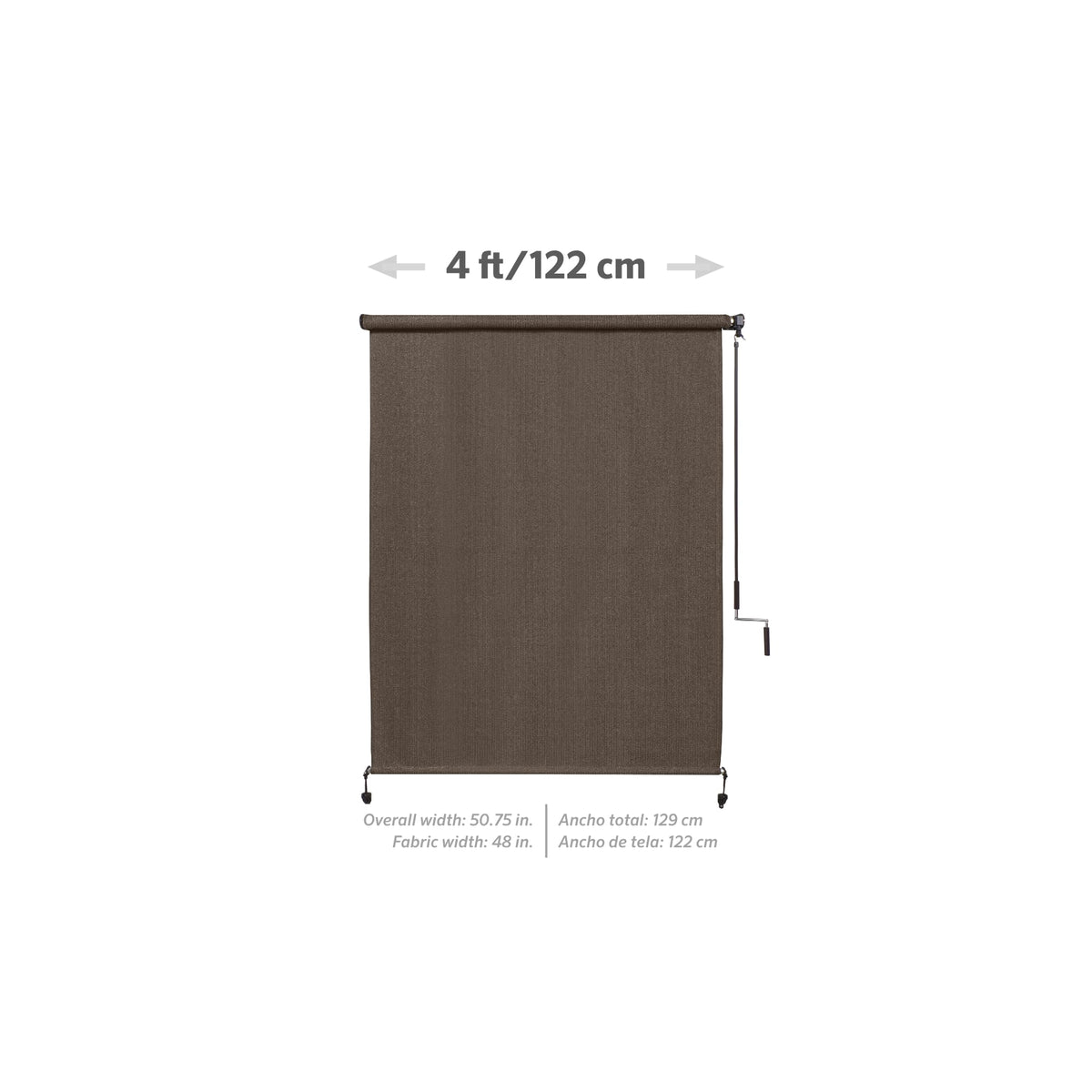 Coolaroo breathable-knit fabric on patio demonstrates airflow and comfort.