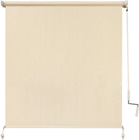 Coolaroo shade shown indoors and outdoors for versatile use.