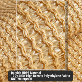COOLBOYS shade sail fabric close-up shows tight weave for durable UV protection.