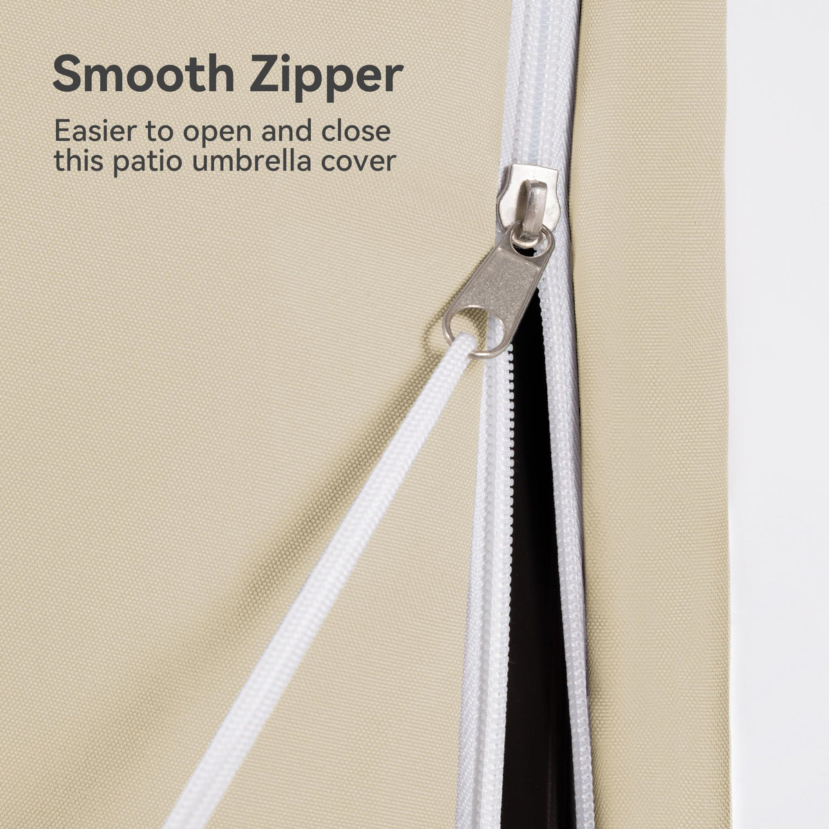 CoolCover by Han in beige complements outdoor decor.