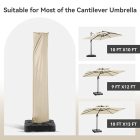CoolCover by Han fits cantilever offset umbrellas securely.