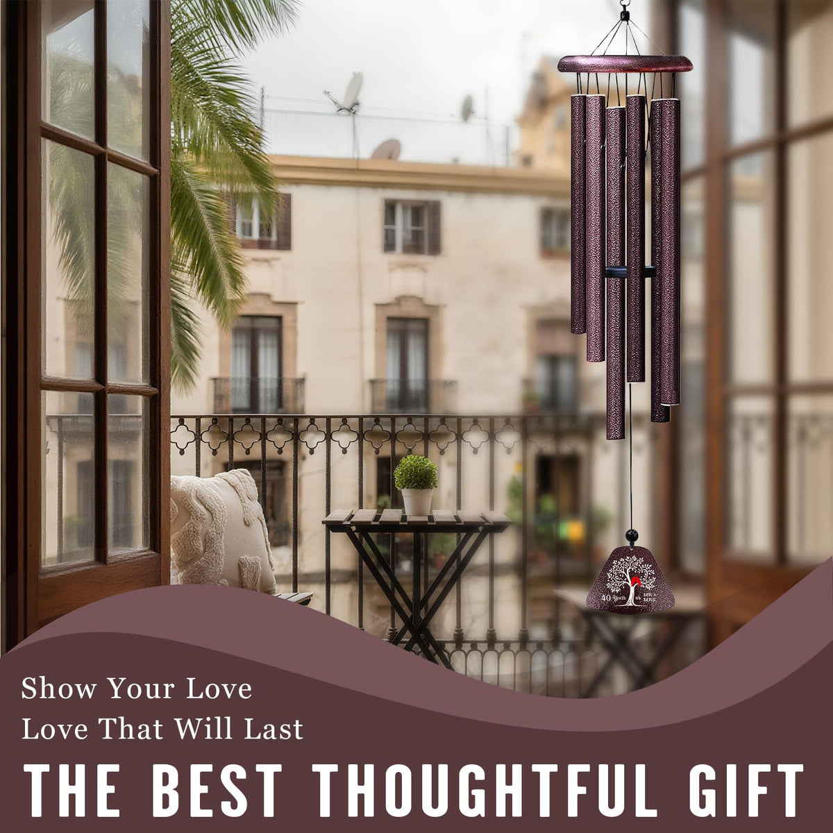Coolertaste engraved wind catcher shows a meaningful engraved message.