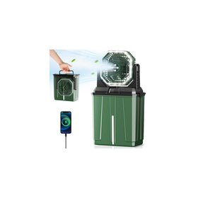 Coolice portable misting fan with 8L tank for extended outdoor cooling.