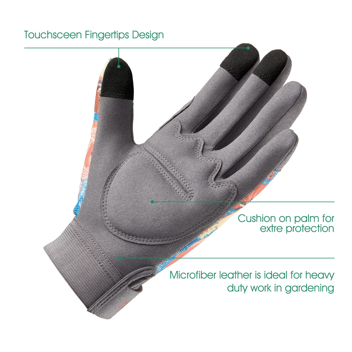 Cooljob breathable mesh top keeps hands cool during gardening tasks