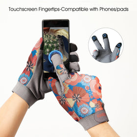 Cooljob floral-pattern gloves stylish design while protecting from thorns