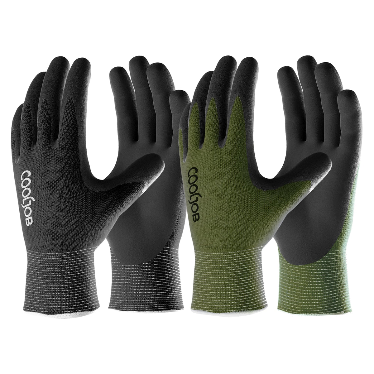 CoolJob men's gardening gloves with a breathable base keep hands cool during yard work.