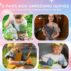 COOLJOB glow light-blue kids gloves show breathable material for comfort