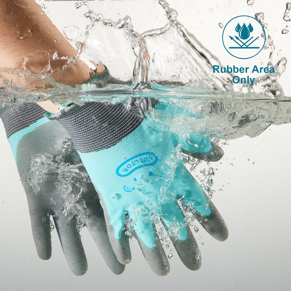 CoolJob blue double-coated gloves ensure secure grip when handling tools.
