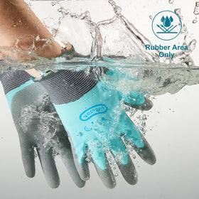 CoolJob blue double-coated gloves ensure secure grip when handling tools.