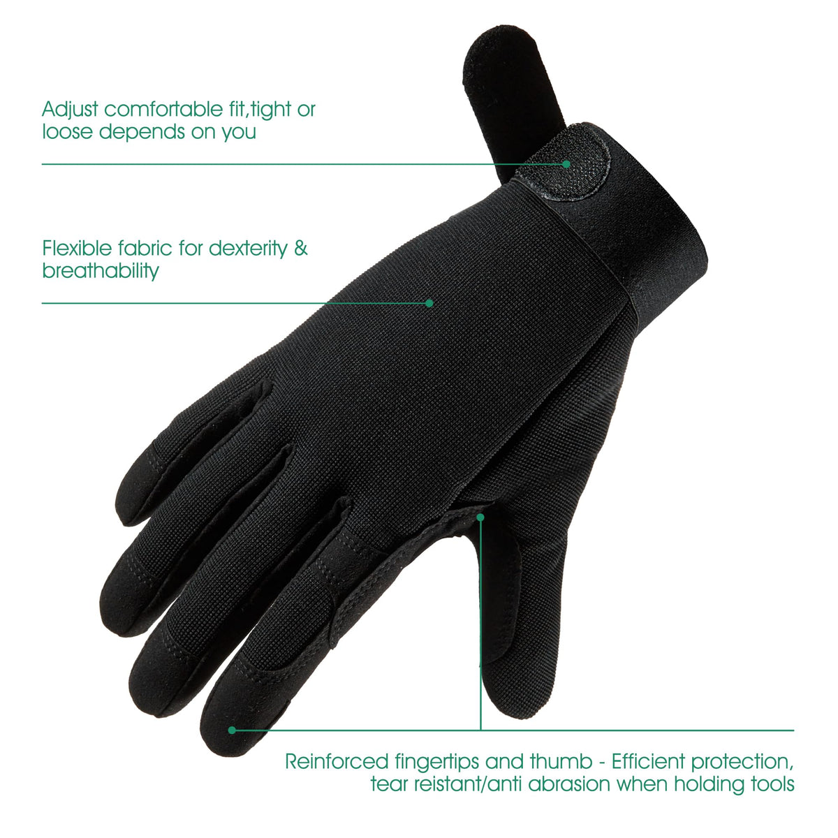 COOLJOB padded palm garden gloves reduce fatigue during digging and trimming.